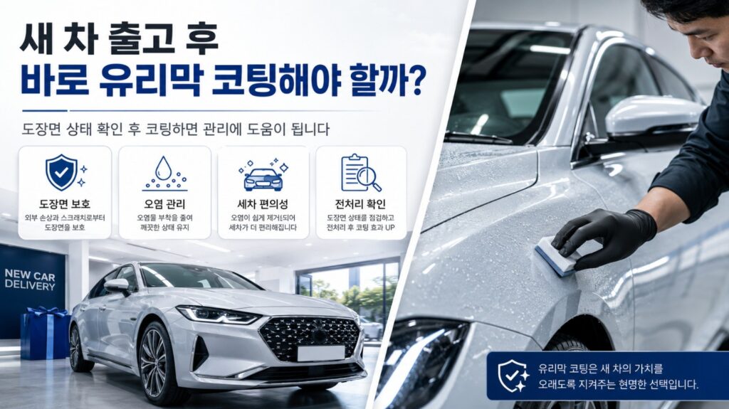 새 차 출고 후 바로 유리막 코팅을 해야할까?